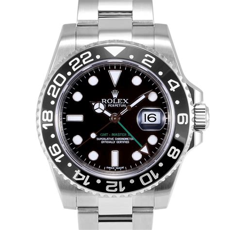 rolex gmt mastery ii black dial stainless steel|rolex gmt master 2 black.